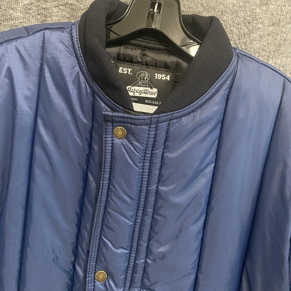 NEW RefrigiWear Cooler Wear Jacket Mens M Blue Insulated Cold Storage Workwear